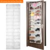 26 Pockets Over the Door Shoe Rack Hanging Shoe Organizer Shelves 26 Sections Foldable