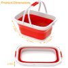 Collapsible Fruit Basket 10L Vegetable Sink Storage Basin Tub Space Saving Ice Beverage Storage Bucket For Camping Picnic BBQ