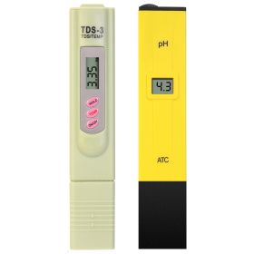 Water Quality Tester TDS Water Test PH Meter Kit 1PPM Resolution 0-9990PPM Measurement Range for Drinking Pool Aquarium Water