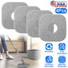 4Pcs Square Microfiber Mop Pads for Home Cleaning Reusable Machine Washable Flat Mop Replacements for Wet And Dry Floor Cleaning