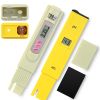 Water Quality Tester TDS Water Test PH Meter Kit 1PPM Resolution 0-9990PPM Measurement Range for Drinking Pool Aquarium Water