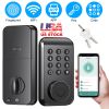 Wireless Door Lock Keyless Smart Door Lock IP67 Waterproof App Controlled Fingerprint Lock for Entry Front Door Home Apartment Hotel