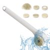Electric Bath Brush Body Scrubber Rechargeable Massaging Spin Brush with 6 Shower Brush Heads 3 Rotating Modes Extended Handle