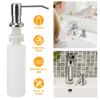 Soap Dispenser For Kitchen Sink 12.68OZ Hand Sanitizer Lotion Bottle (Brushed Nickel) Stainless Steel Refill From the Top