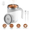 Auto Stirring Coffee Mug with Lid Automatic Magnetic Self Mixing Cup Rechargeable Portable Stainless Steel Mixing Cup for Coffee Tea Milk Cocoa