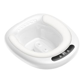 Electric Sitz Bath Tub Sits Bath Soak Pan Salts Bowl Postpartum Care Basin for Toilet Seat with Dual Nozzles 3-Level Water Flow Water Temperature Disp