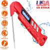 Digital BBQ Meat Food Cooking Thermometer Instant Read w/4.33in Folding Probe Backlight Calibration for Liquid Beef IPX5 Waterproof