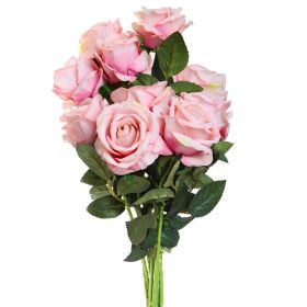 10 Pcs Artificial Rose Simulation Fake Flowers(Champagne)