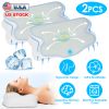 2 Pack Orthopedic Memory Foam Pillows with Cooling Case Neck Support Pillows with Machine Washable Case for Side Back Stomach Sleepers