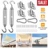 Sun Shade Sail Hardware Kit Stainless Steel Canopy Installation Kit Fixing Accessory for Rectangular Square Shade Sail Installation