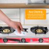 Gas Stove Electronic Ignition Cooktop Dual Fuel Gas Hob Stovetop Powered by NG/LPG with 3 Burners for Home Apartment Usage