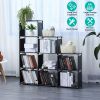 Cube Storage Organizer 9 Cubes Closet Shelves Cabinet Bookcase Non-Woven Fabric Cube Shelf for Living Room Bedroom Office