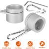 2Pcs Aluminum Alloy Flag Pole Rings 360° Rotating Freely Flag Mounting Clips Spinning Flag Pole Kit Fit 0.75-1In Diameter Flag Pole