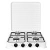 Gas Stove Dual Fuel Gas Hob Cooktop Manual Ignition Stovetop Powered by NG/LPG with 4 Burners Lid