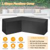 118x118x33.9inches Outdoor L Shape Sofa Covers Water Resistant Dustproof Furniture Covers Sectional Sofa Protectors Table Chair Cover Garden Patio