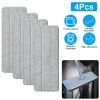 4Pcs Microfiber Mop Pads Reusable Machine Washable Cloth Mop Flat Replacements Head 15.35x4.92in for Wet Dry Floor Cleaning
