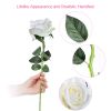 10 Pcs Artificial Rose Simulation Fake Flowers (White)