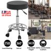 Round Bar Stool Height Adjustable Salon Stools Leather Swivel Rolling Chair with Casters 275LBS Load Bearing for Kitchen Bar Dining Office