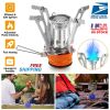 Ultralight Camping Stoves Portable Backpacking Hiking Stoves w/ Piezo Ignition