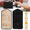 Travel Jewelry Organizer Case Foldable Jewelry Roll Storage Bag for Journey-Rings Necklaces Earrings Bracelets