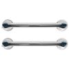 2Pcs Shower Grab Bars with Powerful Suction Cups 21.7in Long Waterproof Rustproof Bathroom Stool Bathtub Handicap Shower Grip Handle For Senior Elderl