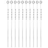 10Pcs BBQ Skewers 16" inch Kabob Skewers V-Shape Stainless Steel Shish Kebab Sticks Reusable Barbecue Skewers Set BBQ Grill Skewers for Meat Shrimp Ch