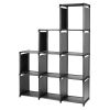 Cube Storage Organizer 9 Cubes Closet Shelves Cabinet Bookcase Non-Woven Fabric Cube Shelf for Living Room Bedroom Office