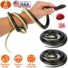 2Pcs 50in Long Realistic Rubber Snakes Toy Thick Durable Fake Snake Prank Toy For Halloween Decoration Trick Game