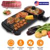 2 In 1 1300W Electric Hot Pot with Grill Smokeless Non-Stick Korean BBQ Grill Shabu Shabu Hot Pot with 5 Firepower Levels for 2-6 People