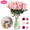 10 Pcs Artificial Rose Simulation Fake Flowers(Champagne)