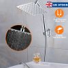 8Inch Square Shower Head High Pressure Rain Stainless Steel Rainfall Shower Head Polished Chrome Ultra-Thin Water Saving