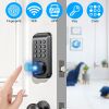 Wireless Door Lock Keyless Smart Door Lock IP67 Waterproof App Controlled Fingerprint Lock for Entry Front Door Home Apartment Hotel
