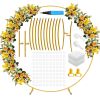 7.3FT Metal Round Balloon Arch Reusable Circle Backdrop Stand Large Wedding Party Arch Frame with Balloon Tools for Wedding Birthday Party Photo Backg