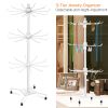 3-Tier Metal Jewelry Rack 30-Hook Necklaces Bracelets Display Stand Organizer Spinning Tower Holder