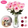 10 Pcs Artificial Rose Simulation Fake Flowers(Pink)