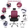 Ergonomic Mesh Office Chair High Back Desk Chair 360° Swivel Home Task Chair with Adjustable Lumbar Support Rocking Function Armrest Headrest