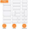 25Pcs Clear Plastic Drawer Organizers Set 4 Sizes Desk Drawer Dividers Trays Storage Bins for Vanity Cabinet Makeup Bathroom Office Kitchen Bedroom Je