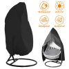 75in x 45in Patio Hanging Egg Chair Cover Water Resistant Egg Swing Chair Protective Cover Dust Protector w/ Zipper