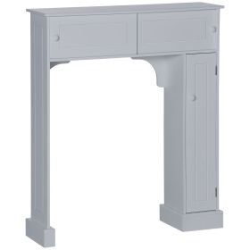 kleankin Bathroom Over Toilet Storage Freestanding Cabinet with Adjustable Shelves Toilet Rack