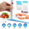 Cordless Handheld Vacuum Sealer Mini Food Vacuum Saver Rechargeable Food Vacuum Pump with 10 Reusable Sous Vide Bags