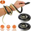 2Pcs 50in Long Realistic Rubber Snakes Toy Thick Durable Fake Snake Prank Toy For Halloween Decoration Trick Game
