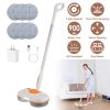Dual Motor Cordless Spin Mop Self-Propelled Floor Cleaner with 6 Microfiber Pads 2 Speeds 900ML Water Tank One Click Spraying Headlight for Multiple F