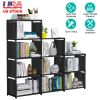 Cube Storage Organizer 9 Cubes Closet Shelves Cabinet Bookcase Non-Woven Fabric Cube Shelf for Living Room Bedroom Office
