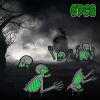 Halloween Skeleton Yard Sign Decorations 6Pcs Glow in the Dark Halloween Skull Fluorescence Lawn Garden Sign with 12 Stakes for Haunted House Garden Y