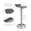 iMounTEK 2Pcs Bar Stool 360° Swivel PU Leather Chair Air Lift Height Adjustable Pub Home Black