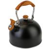 2.2Quarts Stainless Steel Tea Coffee Milk Kettle Stovetop Kettle Loud Whistling Teapot w/ Nylon Handle