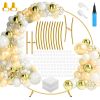 7.3FT Metal Round Balloon Arch Reusable Circle Backdrop Stand Large Wedding Party Arch Frame with Balloon Tools for Wedding Birthday Party Photo Backg
