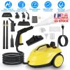 1800W Steam Cleaning Machine with Wheels High Temperature and Pressure Steamer Cleaner with 2L Water Tank Stepless Steam Control 15 Accessories