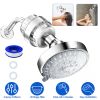 Shower Head with Filter 20 Stage High-Pressure Round Shower Head 4.33in Powerful Rain Shower Head with 5 Modes 360° Rotatable for Remove Chlorine and