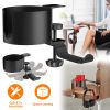 Desk Cup Holder 2-In-1 Anti-spill Cup Holder with 360° Rotating Headphone Hanger Desk Space Saver for Office Home